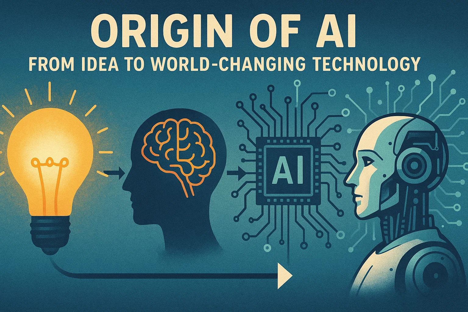 ต้นกำเนิดของ AI จุดเริ่มต้นจากแนวคิดสู่เทคโนโลยีที่เปลี่ยนโลก